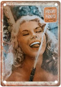 Vintage Girly Magazine Pinup 1950 Retro Look Metal Sign GM32 - Picture 1 of 2