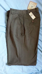 Pantalones Tommy Bahama Full Signature Seda Panamá Calce Relajado Plisado Dk Oliva 33 x 29 - Imagen 1 de 3