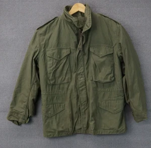 Vintage Military Cold Weather Field Coat Jacket Size Medium Short OG-107 - Picture 1 of 8
