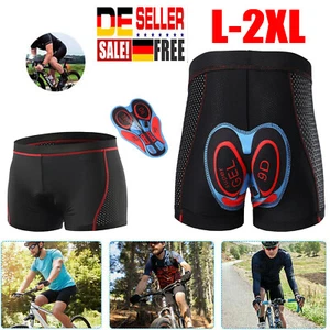 Fahrradhose Herren Radunterhose mit 5D Gepolstert Radlerhose Fahrrad Unterhosen - Bild 1 von 19