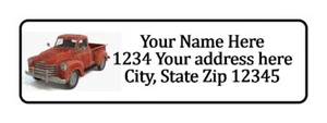 800 alte rote LKW personalisierte Rücksendeadresse Etiketten. 1/2 Zoll mal 1 3/4 Zoll - Bild 1 von 1