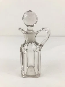Antique Cut Glass Decanter, Cruet with Diamond Stopper - Picture 1 of 6