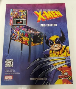 Volantino flipper Stern THE UNCANNY X-MEN PRO EDITION - buono originale 8 per 11 pollici - Foto 1 di 2