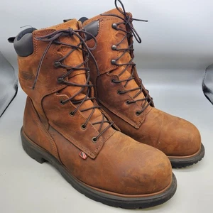 RED WING DynaForce 4200 Work Boots Men’s 12EE Brown Leather Waterproof Steel Toe - Picture 1 of 8