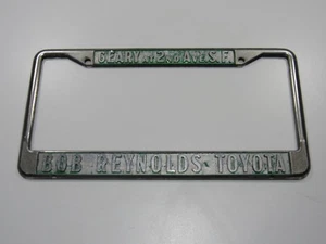 Oldtimer Bob Reynolds Toyota San Francisco CA Metall Nummernschild Rahmen Anhänger RAR - Bild 1 von 3