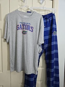 Florida Gators Concepts Sport Gray Henley Shirt Plaid PJ Pants Men's L NWT - Picture 1 of 11