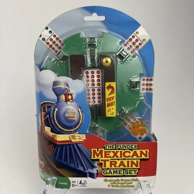 Mexican Train Game Set Dominos 2008 Fundex Electronic Game Hub 9 Token Markers - Image 1 of 2
