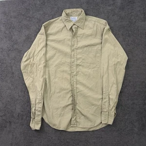 Camisa Uniforme Vintage Creighton EE. UU. Abotonada Talla Grande Beige Caqui EE. UU. Años 70 - Imagen 1 de 9