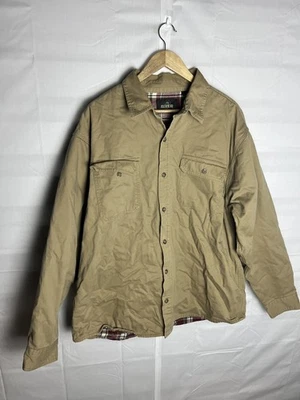 Vintage redhead flannel lined twill button up  jacket khaki size XL - Image 1 of 4