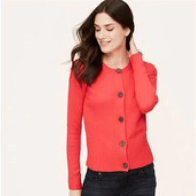 Loft Mujer’s Suéter Hombro Caído Lana Merino Mediano Clásico Ann Taylor Foto 1 de 4