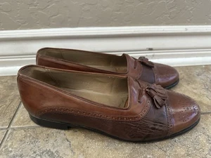 Scarpe mocassino uomo Mezlan marrone Barcellona nappa punta cappuccio 8,5 M - Foto 1 di 7