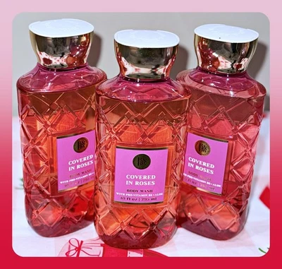 Bath & Body Works Covered in Roses 10 oz Shower Gel Body Wash with Aloe B5 x3 - Image 1 of 4