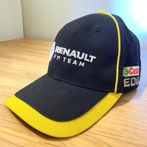 Renault F1 Team Hat Cap Black Yellow Castrol Edge Unisex Adult Adjustable OSFM - Picture 1 of 10