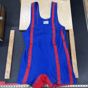 CRAIN’S MUSCLE WORLD Power Squat Suit Size 34 Blue & Red - Picture 1 of 8