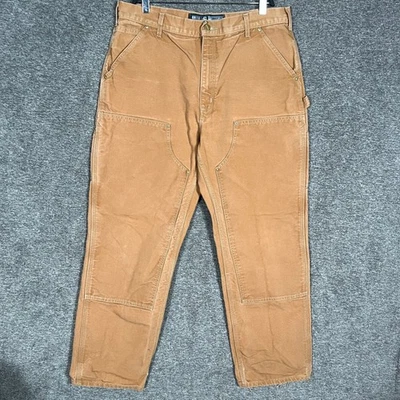 Vintage USA Carhartt B01 BRN Mens Loose Fit Double Knee Size 36x32 Union Made - Image 1 of 4