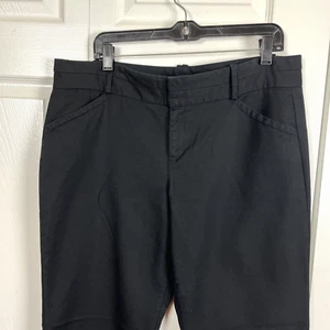 Pants Black Size 14 Boot Cut DKNY Women's Twill Flat Front Work Wear - Picture 1 of 14
