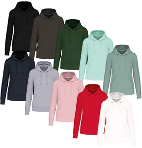 Kariban Ladies Womens Eco Friendly Hooded Sweatshirt Hoodie - Picture 1 of 12