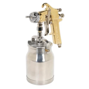 Sealey Workshop Gold Series Suction Feed Spray Gun 1.8mm Set Up S701 - Picture 1 of 11
