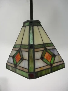 NEW LANDMARK LIGHTING 684-CB CORONA COLLECTION 1 LIGHT PENDANT STAINED GLASS  - Picture 1 of 12