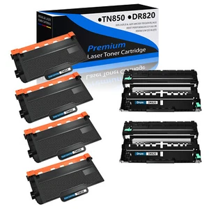 Tóner para Brother 4PK TN850 + 2 PK DR820 unidad de batería DCP-L5500DN MFC-L5900DW negro - Imagen 1 de 23