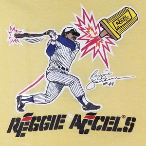 1970s Vintage Reggie Jackson Accel Tee Shirt - New York Yankees, Oakland A's HOF - Picture 1 of 3
