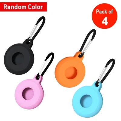Funda protectora suave de silicona con mosquetón para Apple AirTag AMZER - Pack de 4 Foto 1 de 4