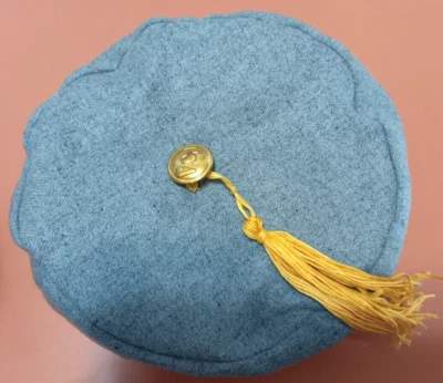 GORRA PARA FUMAR Repro. Caballería Botón CSA Gris 100% Lana Estilo Victoriano Años 1800 Talla M Foto 1 de 4