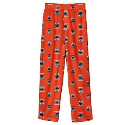 Edmonton Oilers Toddler Printed All Over Logo Orange Pyjama Pants Multiple Sizes Cover