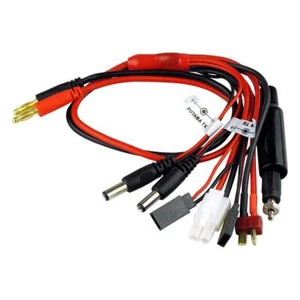 Cable de carga múltiple cable de carga Tamiya UNI transmisor JR Futaba DEAN T-Plug conector plátano - Imagen 1 de 1