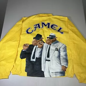 Giacca a vento cammello vintage uomo taglia XL gialla full zip blu fratelli 1992 - Foto 1 di 10