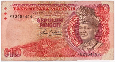 Mazuma *M4629 Malaysia Aziz Taha 5th $10 PB2954494 VF - Image 1 of 2