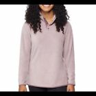 32 Degrees Ladies' Button Snap Fleece Pullover Jacket, Dusted Plum