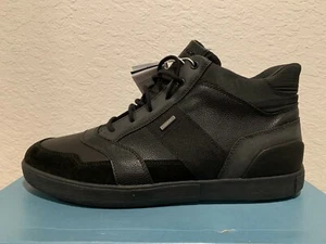 Geox U Taiki B ABX Amphibiox Para Hombre Con Cordones Moda Tenis Top Alto Zapatos Negros - Imagen 1 de 6