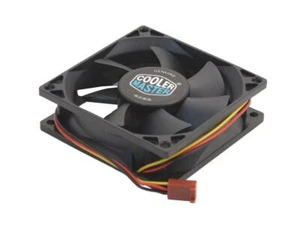 Cooler Master 80x80x25mm Dual Ball Bearing Quiet 12V 32CFM 3 Pin/ 4 Pin Case Fan - Picture 1 of 7