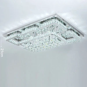 LED Crystal Flush Mount Hallway Light Chandelier Ceiling Kitchen Living Bedroom - Picture 1 of 19