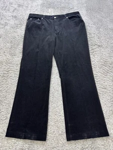 Chaps Pants Womens 16 38x30 Black Corduroy Baggy Chino Vtg 90s Y2K Whimsigoth - Picture 1 of 9