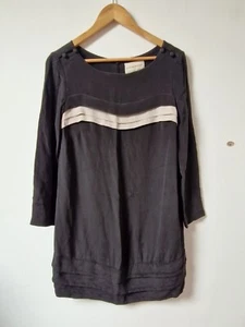 Olive & Orange Orla Kiely Silk Relaxed Fit Black Dress Size 10 - Picture 1 of 11