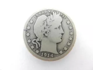 *1914 S cuarto de dólar de barbero de plata, detalles G #x55 - Imagen 1 de 2