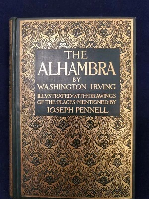 1896 Washington Irving The Alhambra Illustrated By Joseph Pennell Gilt Detail - image 1 of 4