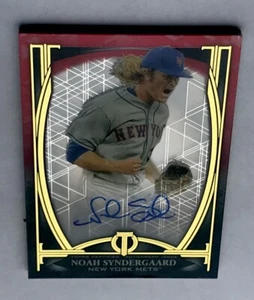 Noah Syndergaard Auto Non-RC SER # 4/10 Red ICONIC 2019 TOPPS TRIBUTE #IP-NS - Picture 1 of 5