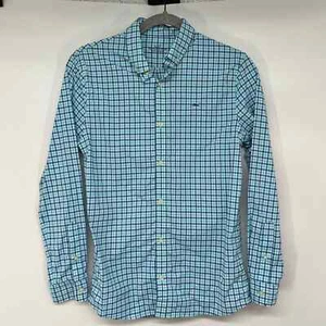 Vineyard Vines Saunders On The Go Performance Button-Down Shirt Boys Size L Blue - Picture 1 of 7