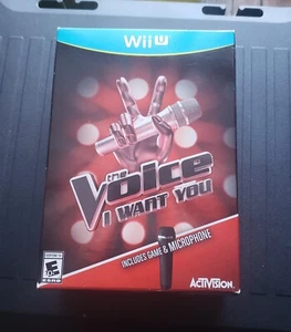 The Voice: I Want You (Nintendo Wii U, 2014) Complete Bundle Mic & Game SEALED - Picture 1 of 8