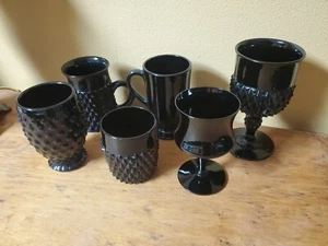 Vintage Set Mismatched Tiara Indiana schwarz Glas Gothic Halloween - Bild 1 von 9