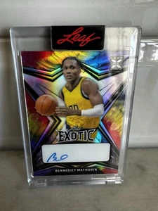 2022-23 Leaf Metal Exotic Auto RC Rookie Bennedict Mathurin 2/8 Pacers - Picture 1 of 2