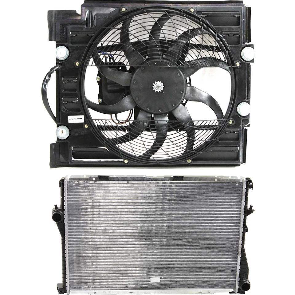 Conjunto de ventiladores de refrigeración para 525 540 530 528 E60 serie 5 E39 BMW 525i 540i 530i Foto 1 de 4