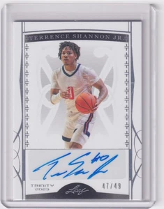 2023 Leaf Trinity Terrence Shannon Jr. RC#BA-TS1 #/49 - Picture 1 of 2