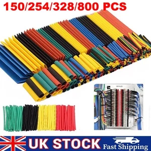 800x Heat Shrink Tubing Tube Sleeve Kit Car Electrical Assorted Cable Wire Wrap - Picture 1 of 21
