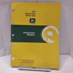John Deere 355 Offset Disk Operator's Manual OM-N200182 NOS 1988 - Bild 1 von 6