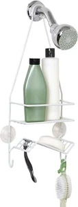 Zenna Home Hanging Shower Caddy, Rustproof White Steel Organizer with 1 Wire and - Picture 1 of 1