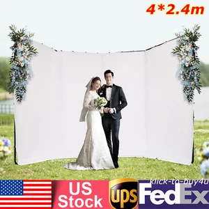Photography Backdrop Stand+White Cloth Kit For Photo Studio Background Decor - Picture 1 of 13